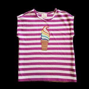 Hannah Andersson Shirt Ice Cream Vintage EUC Sz 140 Girls 10 retro